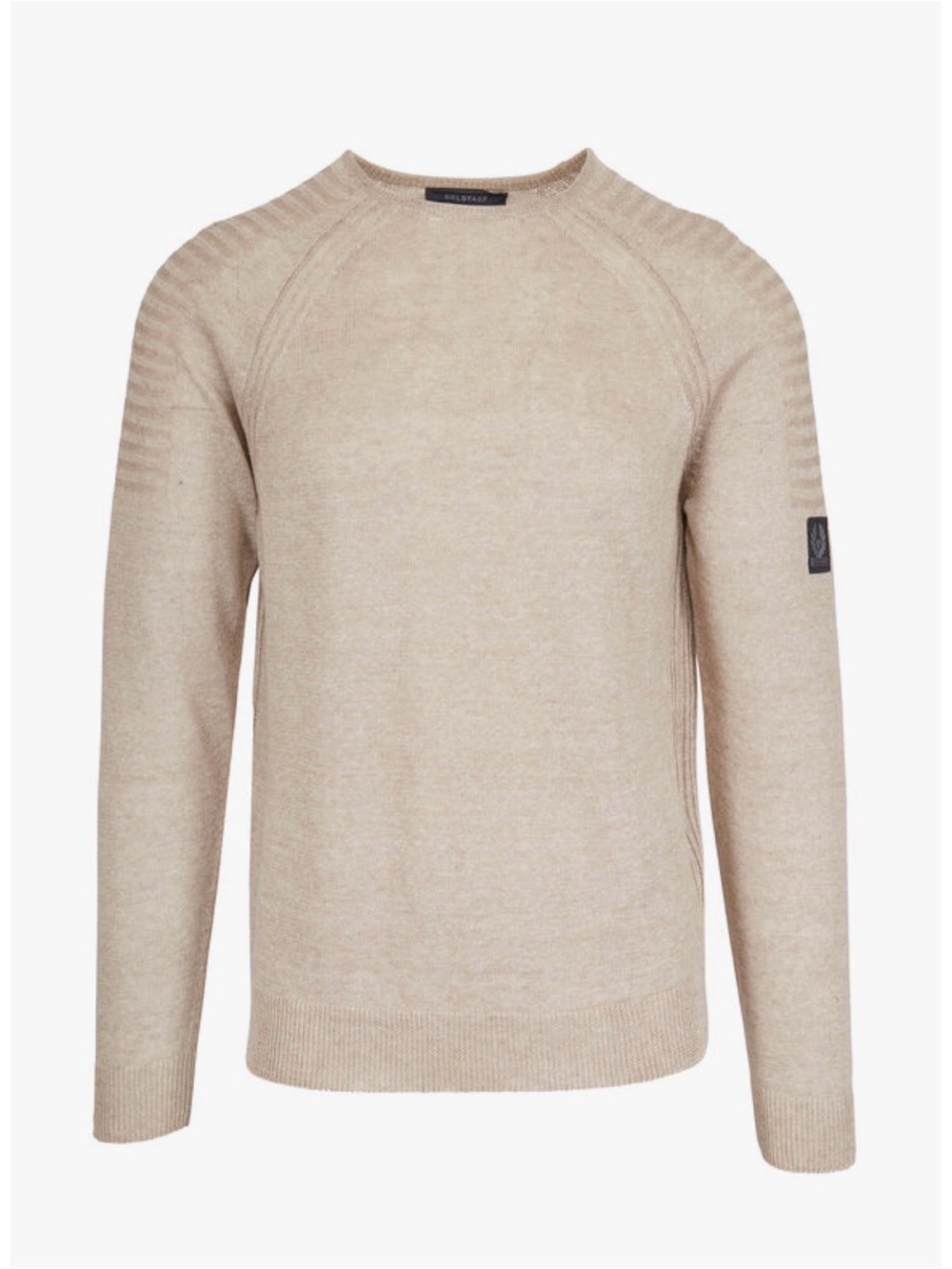 Belstaff Men’s Chilton Crewneck Linen Sweater in Sand